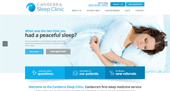 Desktop Screenshot of canberrasleepclinic.com.au