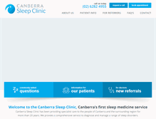 Tablet Screenshot of canberrasleepclinic.com.au